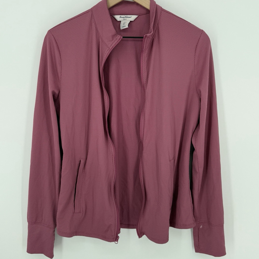 Tommy Bahama Golf Pink Full Zip Lightweight Jacket Women’s Size Large